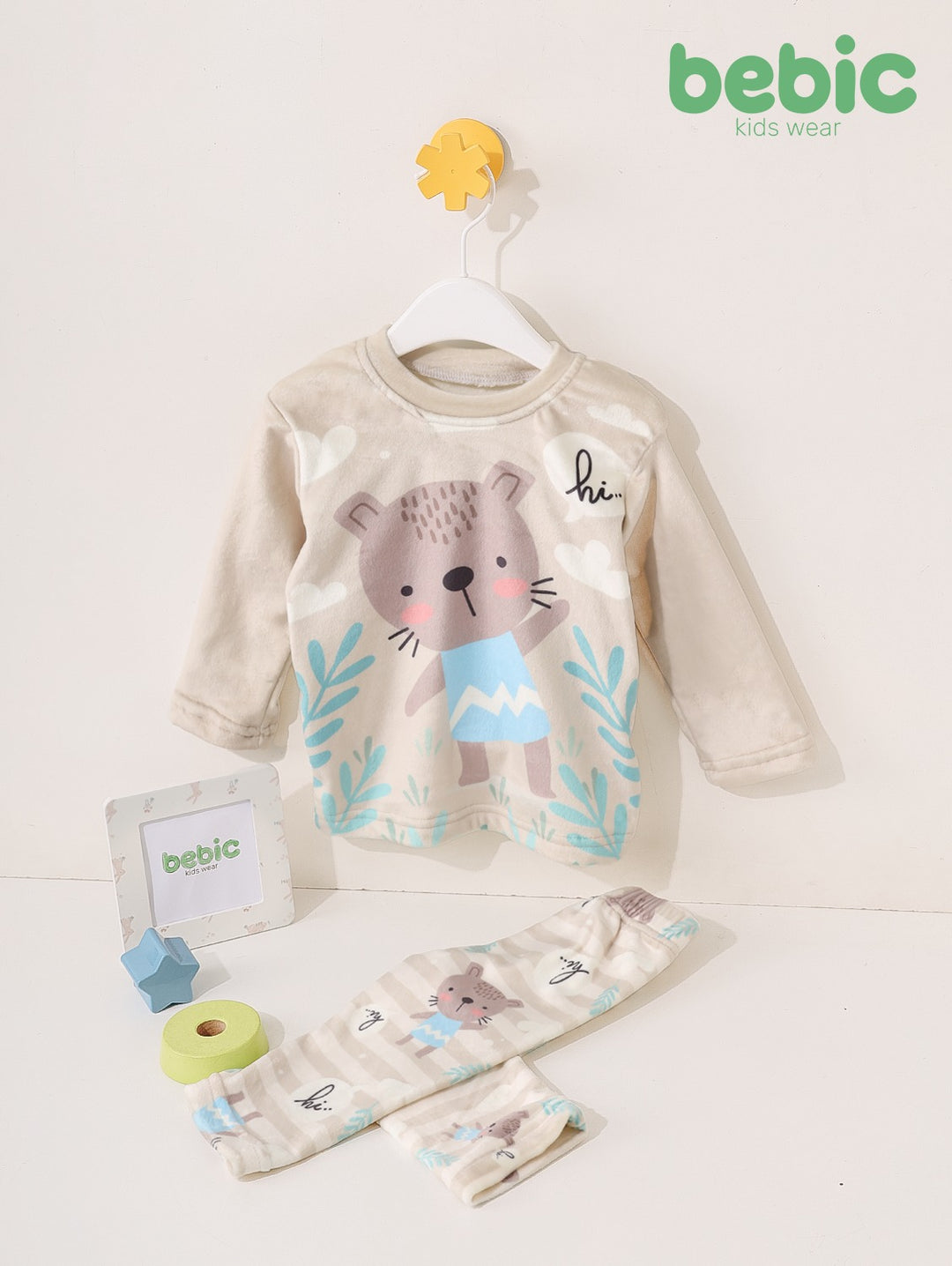 Friendly Bear Fleece Pajama Set