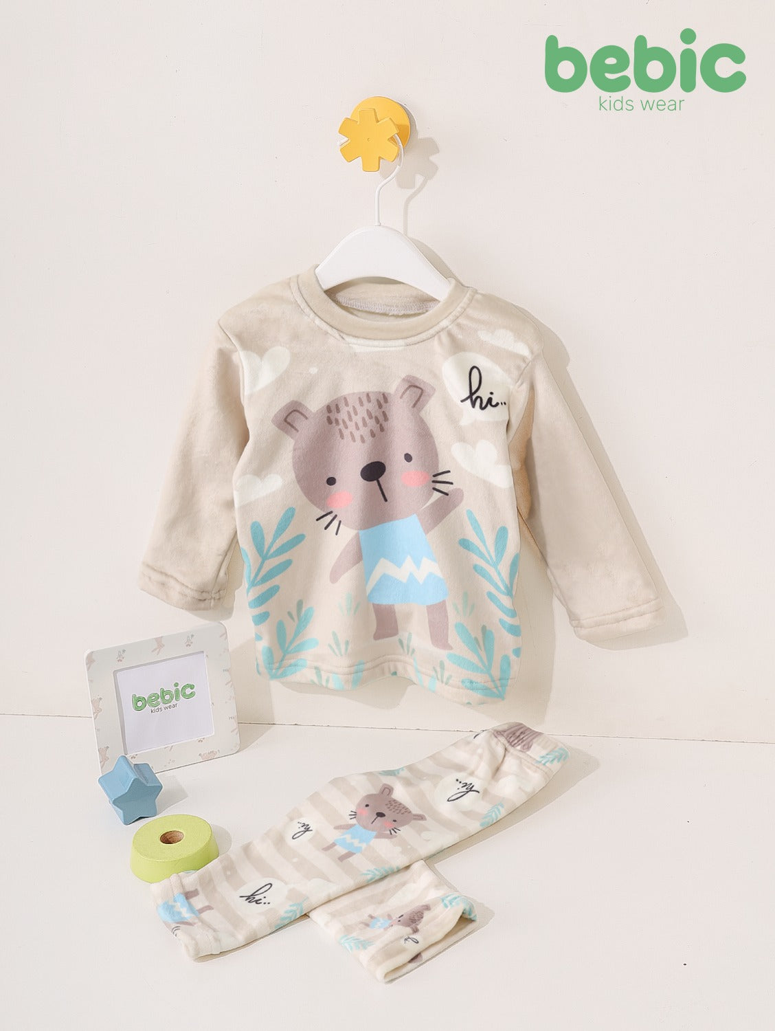 Friendly Bear Fleece Pajama Set