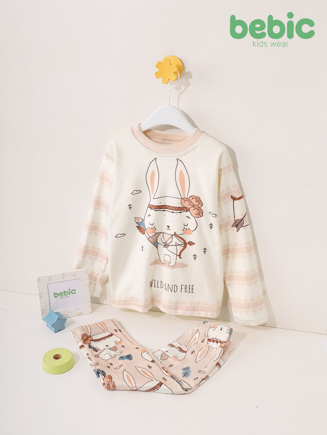 Wild Bunny Fleece Pajama Set
